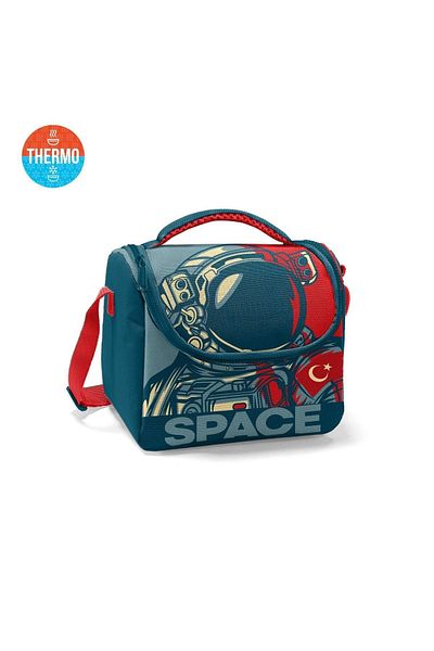 Coral High Kids Indigo Red Astronaut Patterned Thermo Lunchbox 11840