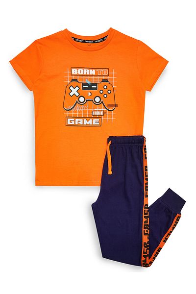 Threadboys Pyjama - Orange - Landschaft