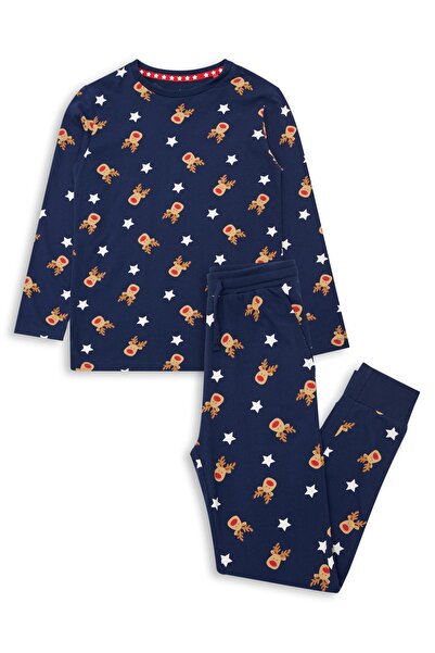 Threadboys Pyjama - Dunkelblau - Animal Print