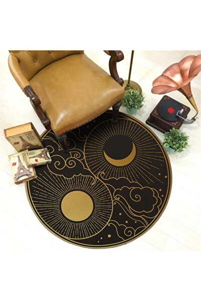NesaDecor Yin Yang Meditasyon Pilates Spor Salonu Halısı Yoga Matı Yıkanabili...