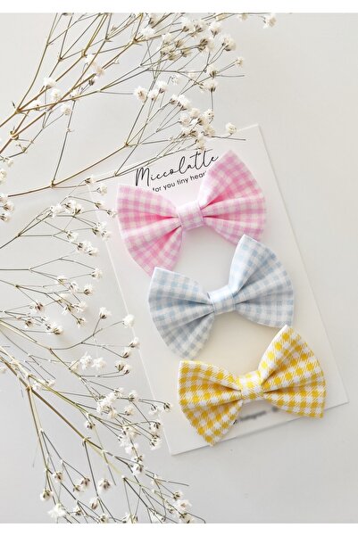 Miccolatte Дівчача шпилька Pitikare, набір з 3 шпильок з бантиками