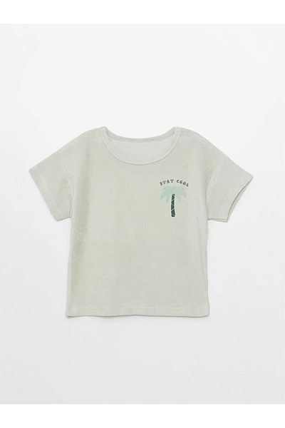 LC Waikiki Lcw Baby Crew Neck Short Sleeve Printed Baby Boy Pajamas Suit