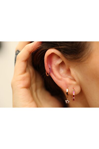 Reis Kuyumculuk Kıkırdak Küpe Ruby