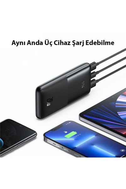 Baseus Acumulator extern Bipow, Baseus, Power Bank 10000mAh, 20W, USB-C PD QC Samsung AFC, Negru