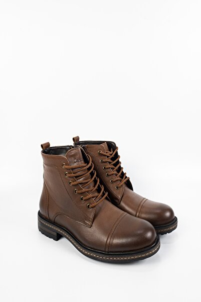 Darkwood Erkek Kahverengi Hakiki Deri Su Geçirmez Bot