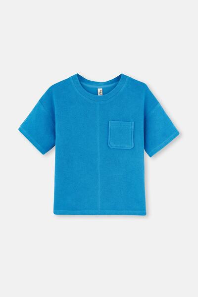 Dagi Blue Towel O Neck T-Shirt