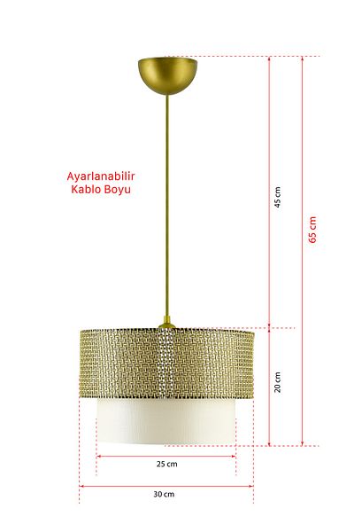 DEDE Antique Wicker Single Cake Pendant Lamp Chandelier