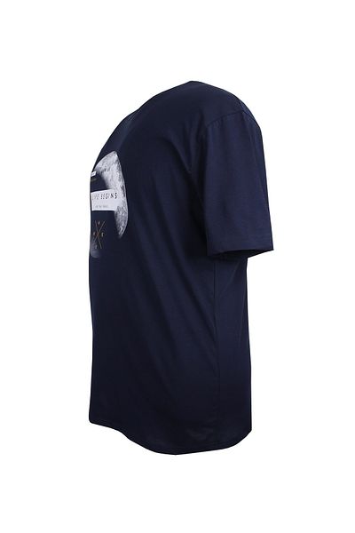 marufshop Ανδρικό μπλουζάκι μεγάλου μεγέθους με στάμπα με λαιμόκοψη