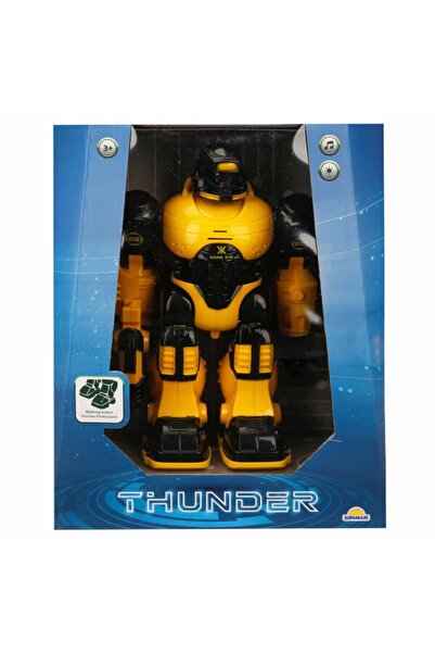 Sunman S00002388 Robot Thunderbolt Yürüyen 25cm.ses/ışık B/o Sarı