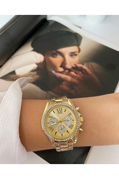 İSTLİV Metal Kordonlu Taşlı Kadın Kol Saati