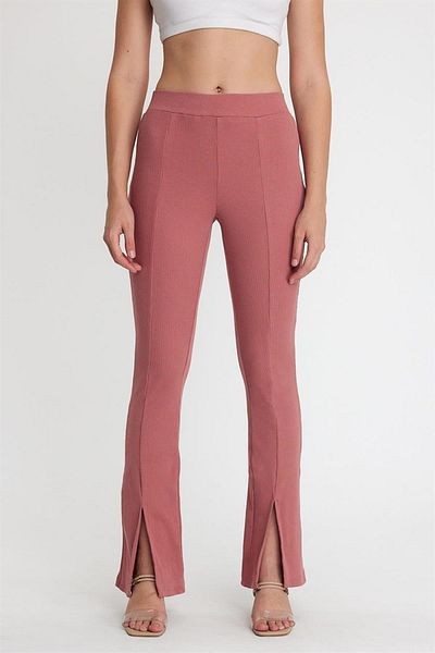 ESPİNA Women's Camisole Slit Leggings Trousers Rose