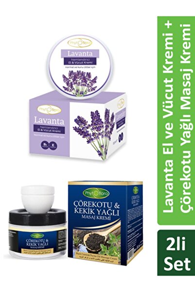 Phytoflora Çörekotu Yağlı & Kekik Yağlı Masaj Kremi + Lavanta Nemlendirici El Ve Yüz Kremi
