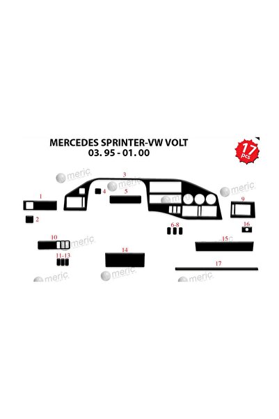 meriç cockpit design Meriç Volkswagen Volt Crafter Front Torpedo Coating أسود...