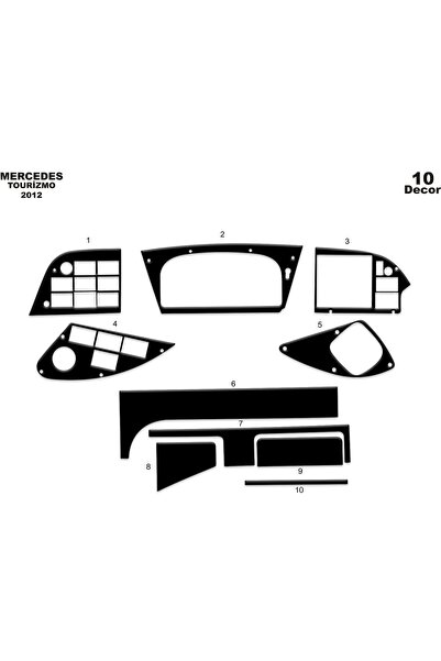 meriç cockpit design ميريتش ®   ميرسيدس توريزمو توربيدو امامي مطلي اسود لامع ...