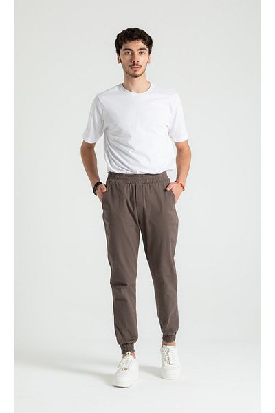RUBYSTARS Khaki Elastic Back Pocket Additional Line Detail Jogger Pants