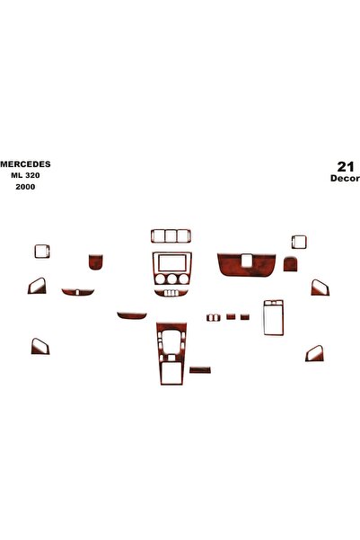 meriç cockpit design ميريتش ®   مرسيدس ml 320 تنجيد صندوق اليد الأمامي ماهوجن...