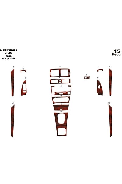 meriç cockpit design ميريتش ®   مرسيدس C200 كومب. بريد أمامي مطلي ماهوجني 15 ...