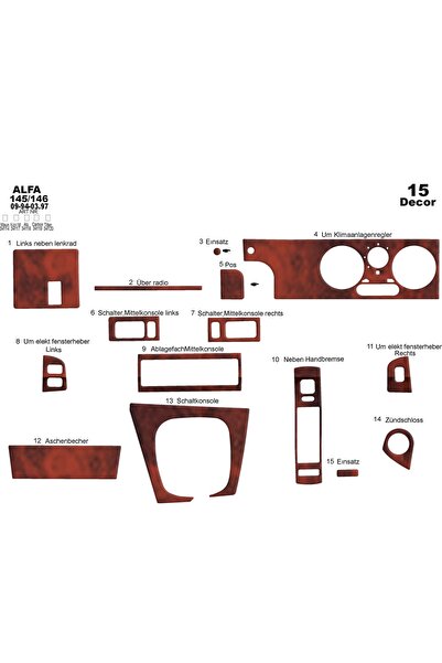meriç cockpit design ميريتش ®   ألفا 145/146 توربيدو أمامي مطلي بالماهوجني 15...