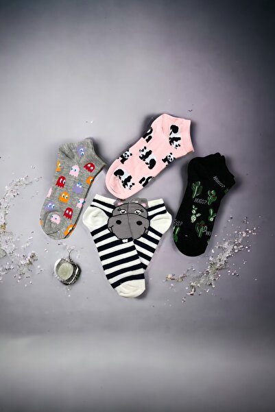 AYMETA TİCARET Комплект от 4 чифта дамски къси чорапи до глезена