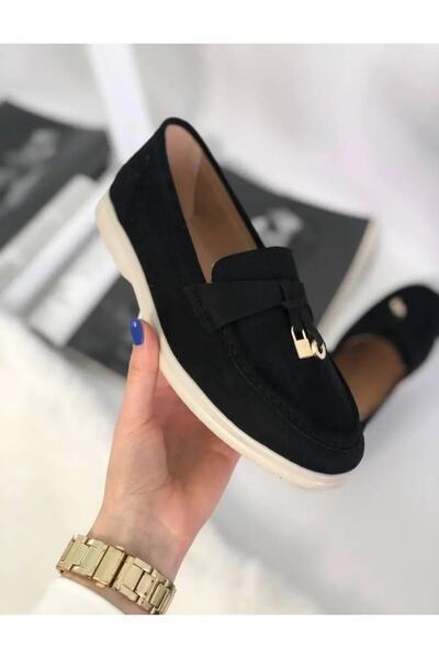Loro Piana حذاء لوفر من جلد الغزال