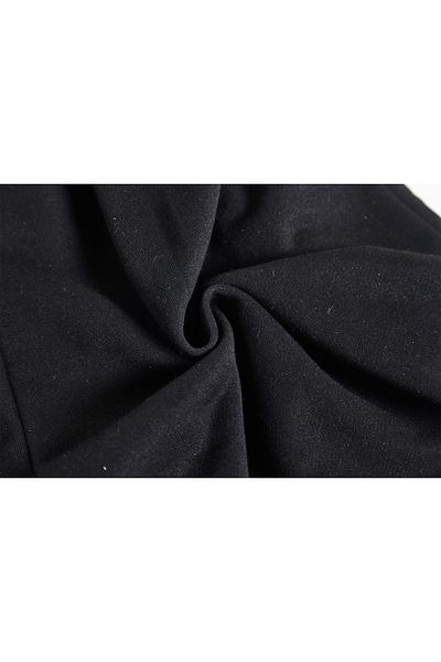 Touz Μαύρο χτενισμένο βαμβακερό σορτς Unisex με λογότυπο Linkin Park