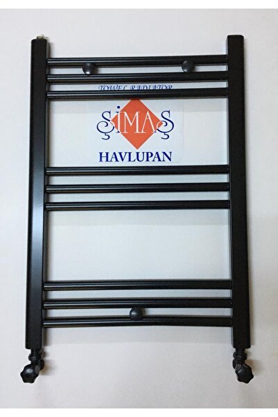 ŞİMAŞ HAVLUPAN 400x800 Siyah 10 Borulu Havlupan + 2 Adet Radyatör Vanası Siyası
