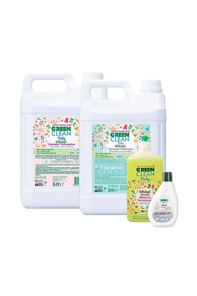 Green Clean شامبو الأطفال ومنظف الزجاجات - منظف ومنعم الأقمشة