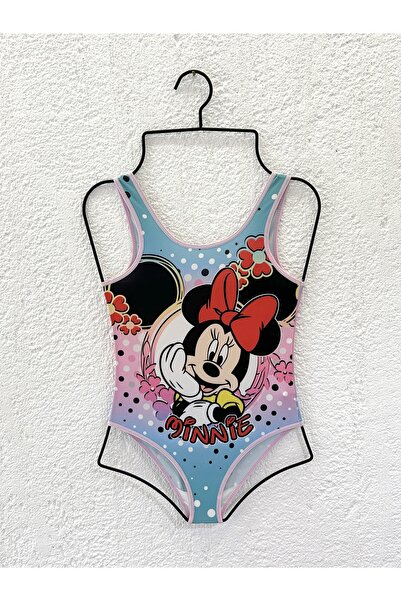 Rs Ramuni Costum de baie pentru copii Minnie Mouse Blue Imprimat digital Cost...
