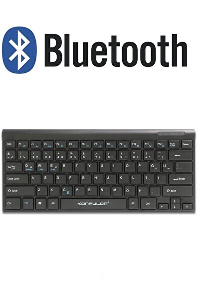 piblue Samsung Galaxy Tab A 9.7" T550 Uyumlu Konfulon V6 Bluetooth 5.0 Standlı Türkçe Q Klavye