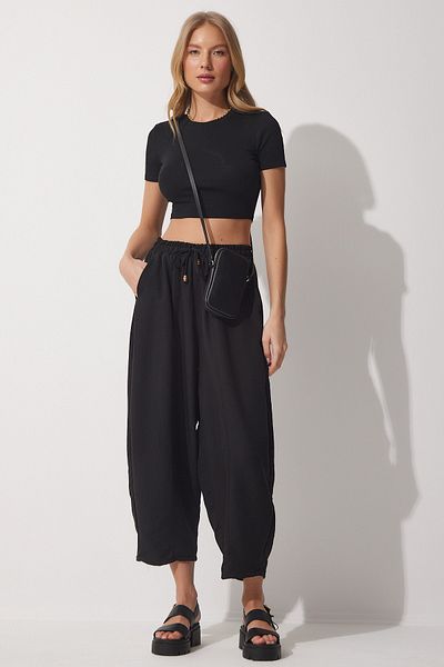 Happiness İstanbul Hose - Schwarz - Karottenhose