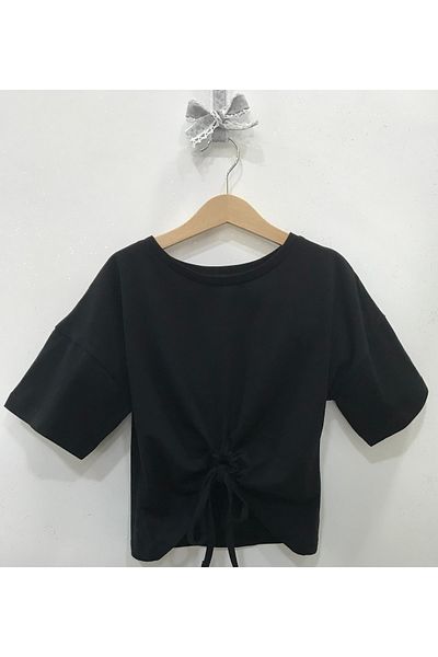 Çikoby Girl's Waist Lace-Up T-Shirt