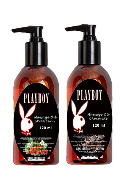 Playboy Çikolata Aromalı Masaj Yağı 1 Adet + Çilek Aromalı Masaj Yağı 1 Adet