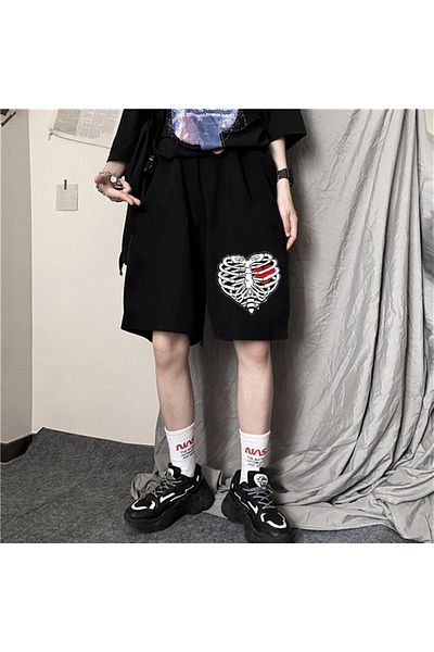 Touz Βαμβακερό σορτς Unisex με στάμπα Eysa Heart Rib