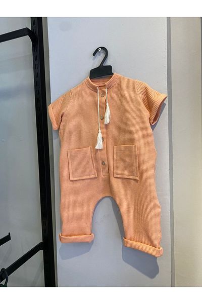 bohemiankids baby wear Salmon Color Jumpsuit