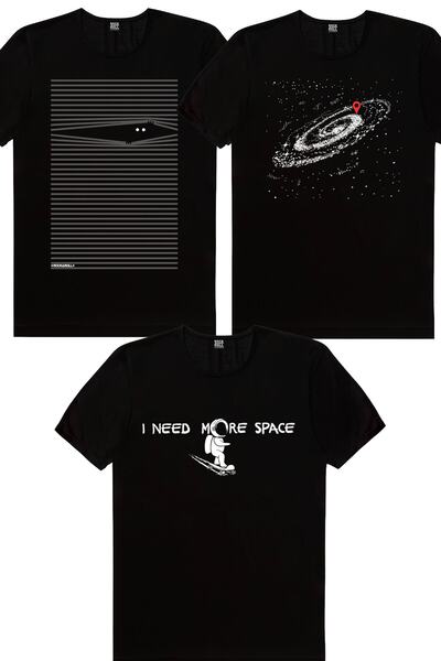 ROCKANDROLL Where Am I, Skateboarding In Space Tricou pentru femei Eco Pack de 3