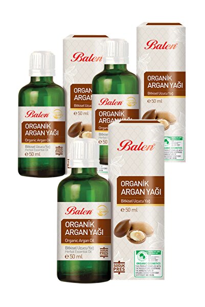 Balen Organic Certified 3 Boxes Argan Oil - 50ml x 3