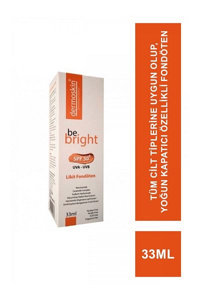 Dermoskin Be Bright SPF50+ Liquid Foundation 33ml - Medium