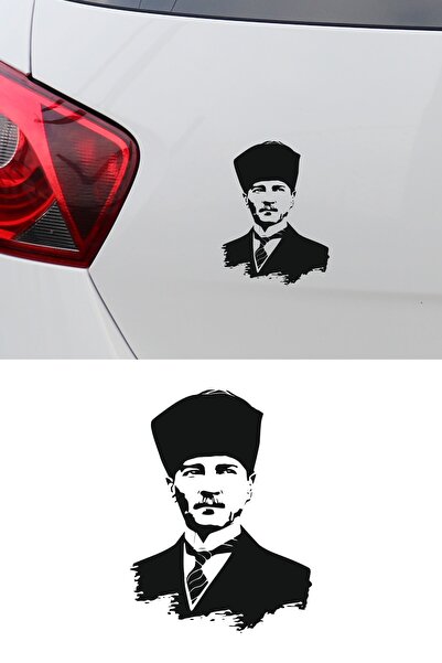 MIGNATIS Atatürk Silüet Sticker Araba Sticker Oto Sticker 20x15 Cm