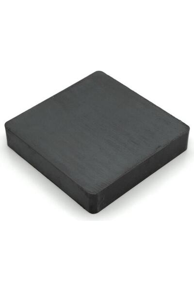 Dünya Magnet Çok Güçlü Kare Blok Ferrit Mıknatıs - Siyah Magnet 100x100x20 Mm