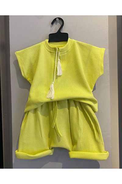bohemiankids baby wear New Yellow Shorts Set