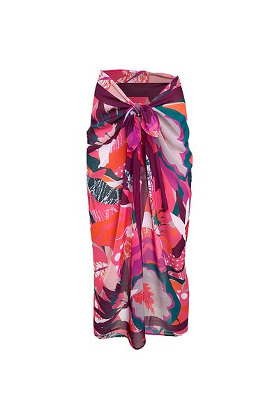 Bolder Emily Multi Color Silk Chiffon Pareo