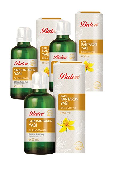 Balen 3 Kutu Sarı Kantaron Yağı 50 Ml. St. John's Wort Oil Kantoron Yağı Top....