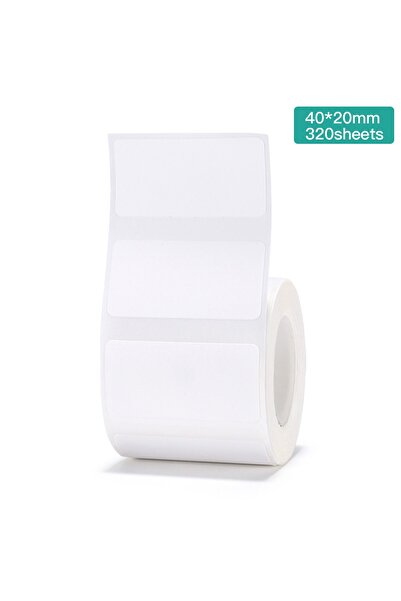 NiiMbot 40x20mm Beyaz Etiket B21/b1/b3s Için 320 Adet Yırtılmaz, Sudan Ve Yağ...