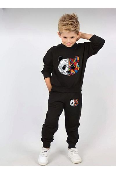 Serays moda Panda Printed Girls' Tracksuit Set