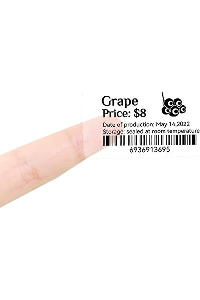 NiiMbot 40x20mm Şeffaf Etiket B21/b1/b3s Için 320 Adet Yırtılmaz, Sudan Ve Ya...