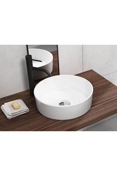 evdeniste Quarter Bath Round Line Tezgah Üstü Lavabo 45