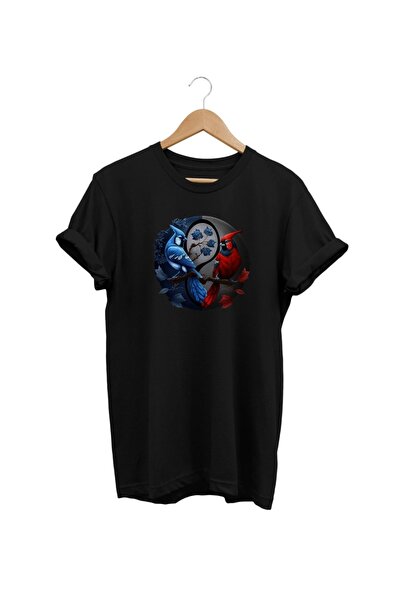 WİDİ Papagaj Štampano crna T-shirt