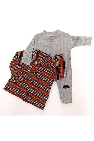 Zeo kids Lumberjack Shirt with Overalls Baby 100% Cotton 2-Piece Set - Lumberjack Shirt, Long Sleeve Snap Jumpsuit