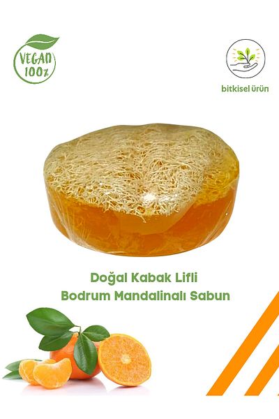 Karşı Köyden Natural Pumpkin Fiber Bodrum Mandalini Soap 100 G