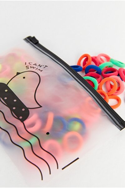 incix accessories Set de 50 de catarame elastice de dimensiuni mici cu geantă...